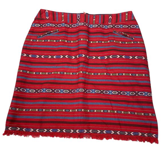 Ryan Michael Skirt Womens Size 4 Lined Southwestern -Tribal - Picture 9 of 10